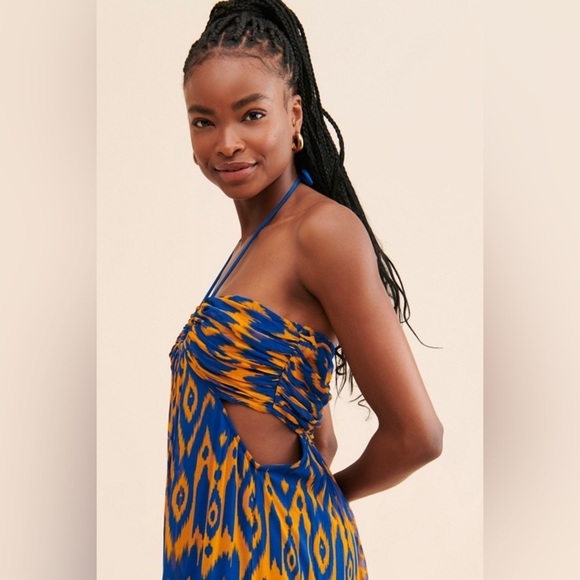 Anthropologie X Verb by Pallavi Singhee | Cut-Out Maxi Romantic Halter Dress XS - Picture 4 of 12